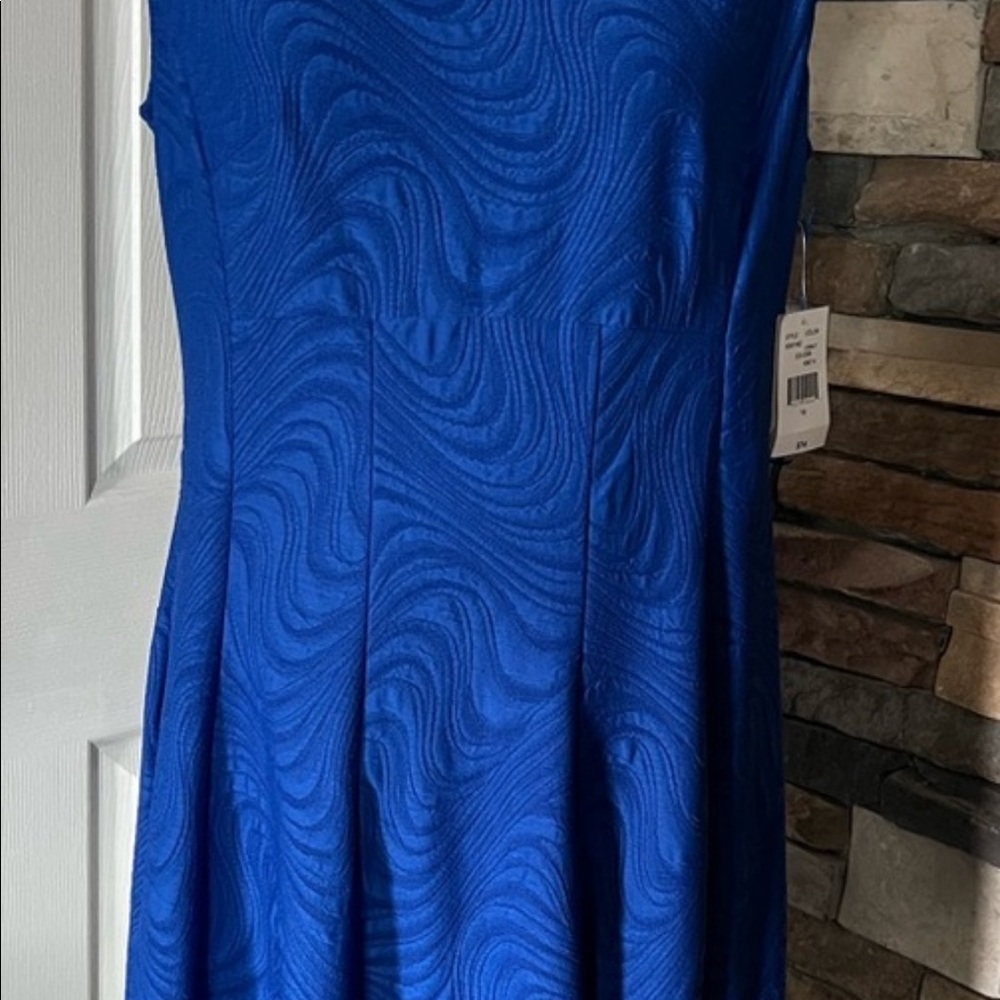 New Danny & Nicole cobalt blue fit & flare dress.